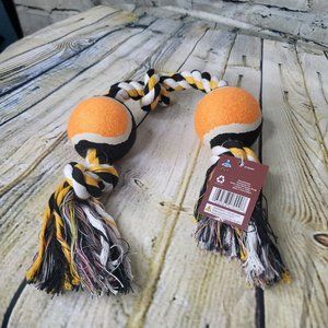 Large Dog Tug Rope w Tennis Balls JMK 07000
